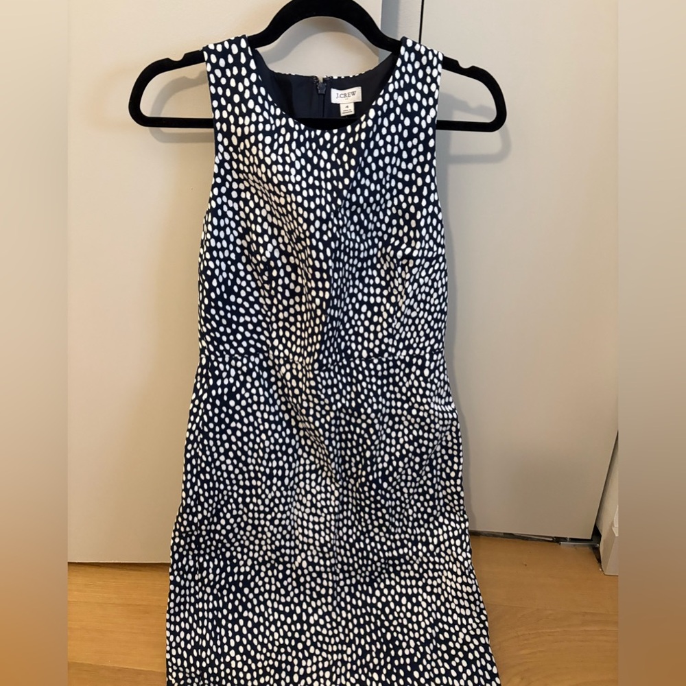 J. Crew Black and White Polka Dot Dress